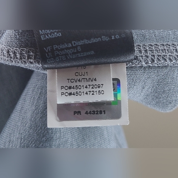 The North Face Jacket Size Large Women’s Asymmetric Zip-Up Grey And Pink - Picture 6 of 6